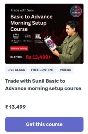 Trade With Sunil Basic to advance morning setup course