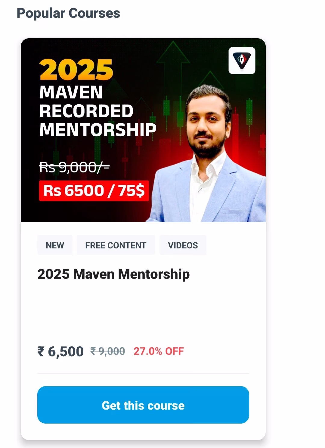 Trader Maven Course